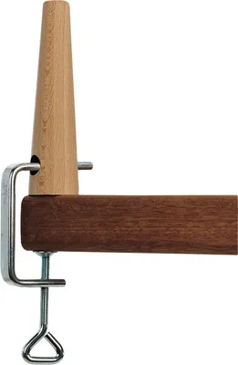 Produktbild von Einfacher Tischkopfhalter 5840 aus Holz und Metall für Tischplatten bis 7 cm