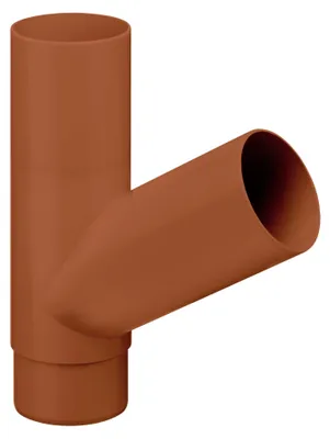 Produktbild von INEFA Abzweiger Fallrohr 60 Grad, PVC DN100/75 Braun Zubehör Fallrohr Kunststoff, einfache Steckmontage,  Germany