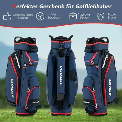 Produktbild von Leichte Golftasche mit 14-facher Schlägereinteilung, Marineblau