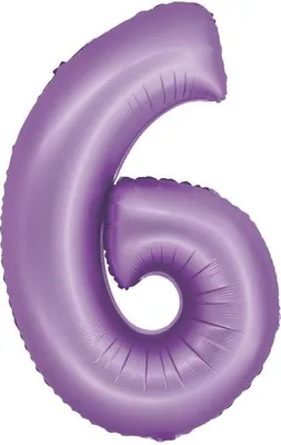 Produktbild von XL Folienballon lavendel Zahl 6