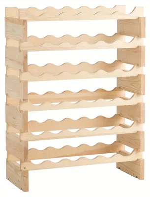 Immagine prodotto di Portabottiglie - Portaflaconi - Porta vino - Portaflaconi - Cantinetta per vino - Portabottiglie in legno - 36 bottiglie - 6 ripiani