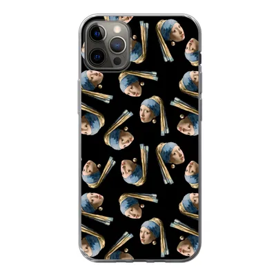 Produktbild von MuchoWow® Handyhülle Schutzhülle Hülle für iPhone 13 Pro Max Das Mädchen mit dem Perlenohrring - Muster - Vermeer Silikon Softcase Handy Hülle - Mobiltelefon