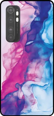 Produktbild von Smartphonica Telefon Fall geeignet für Xiaomi Mi Note 10 Lite mit rosa blau Marmor Print - TPU Backcover Fall Rose blau Marmor Design