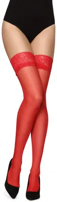 Image de Bas autofixants Merry Style pour femmes MS 209 (rouge, M-L (40-44))