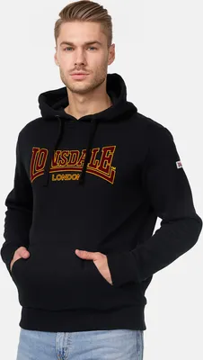 Obrázok produktu pre Pánska mikina s kapucňou slim fit HOODED CLASSIC LL002 Black M Lonsdale