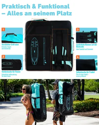 Image de Planche de stand-up paddle gonflable - SUP - Planche de paddle gonflable - Planche aquatique - Légère
