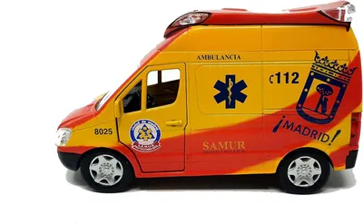 Imagen del producto de Ambulancia de juguete, de metal y plástico, 1 unidad, para niños