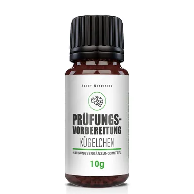 Produktbild von Saint Nutrition® Prüfungsvorbereitung | reduziert Nervosität – innere Ruhe während Prüfungssituationen – unterstützt bei Nervosität & Unruhe