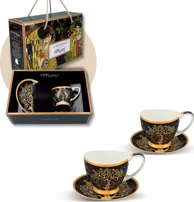 Produktbild von Carmani - Baum des Lebens Vanessa Espressotassen - Tassenset - Geschenkidee - Vintage Dekoration - 100ml Fassungsvermögen