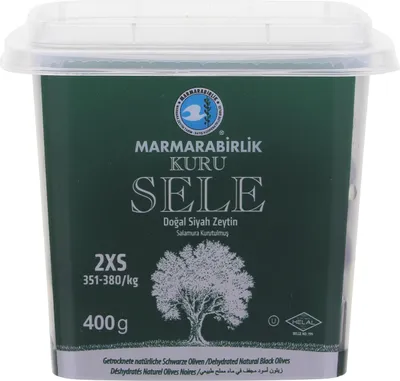 Produktbild von Marmarabirlik Kuru Sele Getrocknete Natürliche Schwarze Oliven 400g