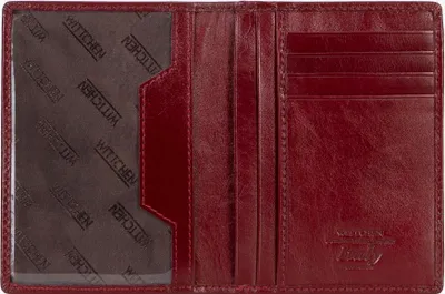 Produktbild von Wittchen Damen-Dokumentenetui aus Leder mit Fach für Registrierungskarten, rotes Naturleder