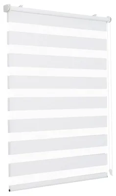 Produktbild von Sekey Doppelrollo Klemmfix ohne Bohren für Fenster, Doppelrollo 40 cm breit, Duo Rollo Jalousie Sonnenschutz, 40x130cm, Weiß
