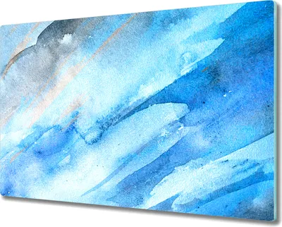 Produktbild von Glas-Herdabdeckplatte Glaskeramikkochfeld-Abdeckung Spritzschutz - 80x52 cm - abstraktes Aquarell