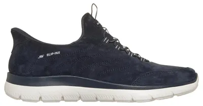 Image de Skechers Summits Luxe Stride, chaussures slip-on bleues, taille EU 40