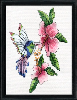 Obrázok produktu pre Súprava na vyšívanie krížikom "Kolibrík", počítaný vzor, 13x18cm