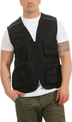 Produktbild von Mivaro Herren Sommer Outdoor Weste - Arbeitsweste mit Reißverschluss, viele Taschen, Drytech Futter, atmungsaktiv und leicht, Regular Fit, Größen S bis 5XL