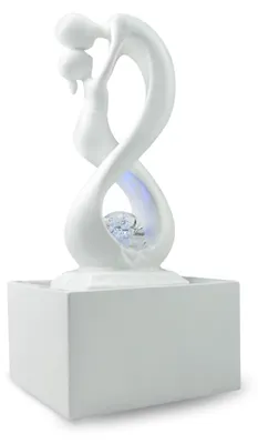 Zdjęcie produktu dla Fontanna dekoracyjna - Biały - Szklana kula - Oświetlenie LED - 31 cm