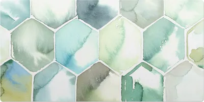 Produktbild von Aquarellmosaik– Schreibtischunterlage – Schreibtisch Tischunterlage – 90x45 cm – Unterlage Groß Schreibtischmatte