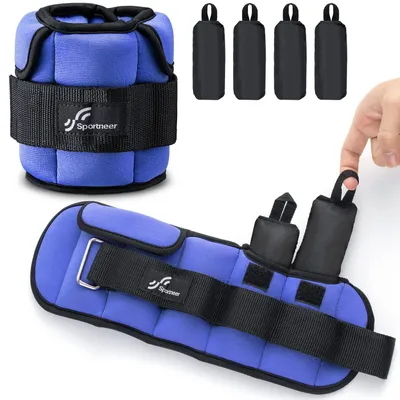 Produktbild von Verstellbare Knöchelgewichte, Gewichtsmanschetten für das Fitnessstudio, 0,5 - 4,5 kg pro Paar