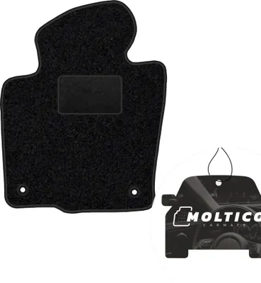Produktbild von moto-MOLTICO Fahrer Fußmatte Auto Velours Fahrerseite Autoteppiche Schwarz Fahrermatte 1-teilig passend für VW Passat B6 B7 CC