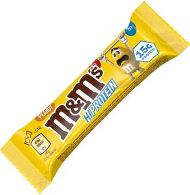 Obrázok produktu pre Mars M&M's HiProtein Bar 51 g arašidy / Proteínové tyčinky, cookies a brownies / Lahodná proteínová tyčinka obsahujúca pravé M&M's lentilky