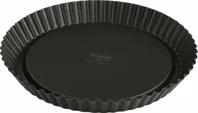 Produktbild von Dr. Oetker Obstkuchenform Ø 28 cm, Backform für Obsttorten, runde Kuchenform aus Stahl mit Antihaftbeschichtung (Farbe: schwarz)