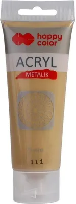 Produktbild von Acrylfarbe 75ml gold metallic HAPPY COLOR