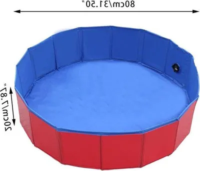Produktbild von Famanu Hunde-Bad PVC Antirutsch Schwimmbecken für Hunde und Katzen - Wasserablassventil - 80 x 20 cm