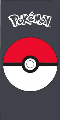 Produktbild von Pokémon Pokeball Badetuch, Strandtuch 70x140cm 100% Baumwolle