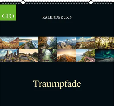 A calendar cover featuring a collage of landscape photographs and text.