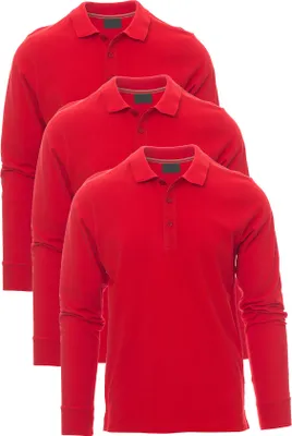 Produktbild von Mivaro Herren 3er Pack Poloshirt Langarm - aus reiner Baumwolle - Regular Fit - Polo Shirt mit Knopfleiste und Kragen - atmungsaktiv und hautfreundlich ideal für Arbeit Freizeit und Büro