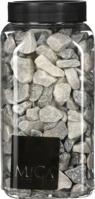 Produktbild von Mica Decorations Dekorative Steine hellgrau 650 ml 1 kg