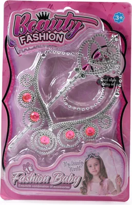Produktbild von Prinzessin Set Diadem und Zauberstab Krone Königin Kostüm Zubehör Mädchen Glitzernd