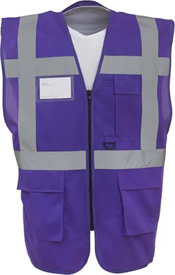 Image de YOKO HVW801 | Veste Executive Homme multi-fonctionnelle - Couleur : Violet - Taille : XL