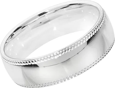 Produktbild von 925 Sterling Silber 6mm Court Form Milgrain Herren/Damen - Trauring/Ehering/Hochzeitsring, 55 (17.5); TRS13923RSO