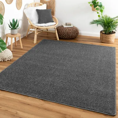 Produktbild von Steffensmeier Kurzflor Teppich Cambridge, Wohnzimmer, Schlafzimmer, in Anthrazit, Größe: 200x300 cm
