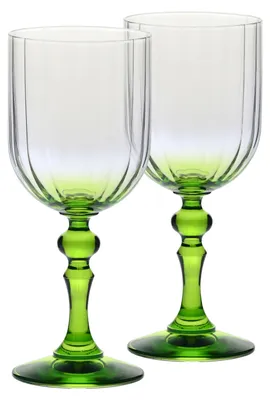 Obrázek produktu pro KROSNO Bubble Světle zelené sklenice na víno, Sada 2, 300 ml