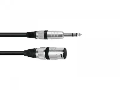 Obrázok produktu pre Adaptérový kábel OMNITRONIC XLR(M)/jack stereo 0,2 m bw