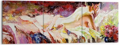 Produktbild von Bild auf Leinwand - Leinwandbild - Frau Modell - 150x50cm - Wand Bild - Wanddeko - Wandbilder - Leinwanddruck - Bilder - Kunstdruck - Wanddekoration - Leinwand bilder - Wandkunst - CA150x50-3534