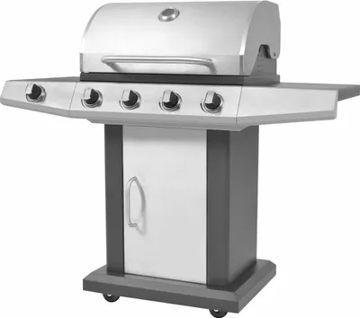 Immagine prodotto di Griglia Barbecue a Gas Argento Acciaio con Tubo Metallico