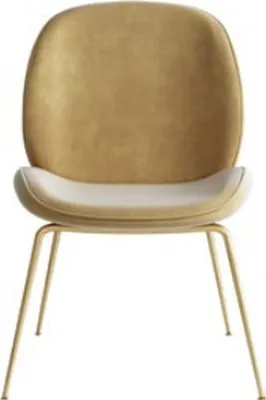 Produktbild von Stuhl 1x Luxus Design Polster Designer Stühle Sitz Lehn Büro Esszimmer Holz Neu