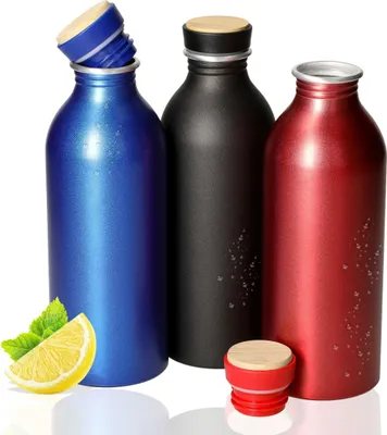 Image de Gourde adaptée aux boissons gazeuses, 650 ml - gourde étanche - sans BPA, incassable et sans goût - rouge/naturel