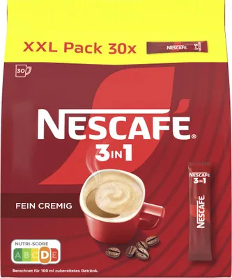 Obrázek produktu pro Nescafé 3 v 1 XXL balení – instantní káva, 30 sáčků po 15,5 g, balení 465 g