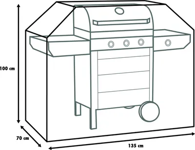 Produktbild von Primaster Atmungsaktive Schutzhülle für Gasgrills 135 x 70 x 100 cm