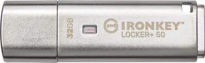 Produktbild von Kingston USB-Stick IronKey Locker+ - USB 3.2 Gen 1 (3.1 Gen 1) - 32 GB - Silber