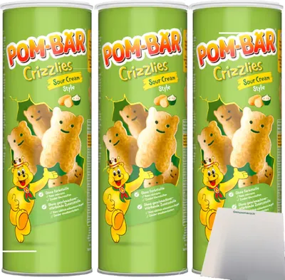 Produktbild von Pom-Bär Crizzlies Sour Cream Style 3er Pack (3x150g Dose) + usy Block