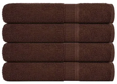 Zdjęcie produktu dla vidaXL Ręczniki do sauny FROGN, 4 szt., brązowe, 80 x 200 cm, 360 g/m²