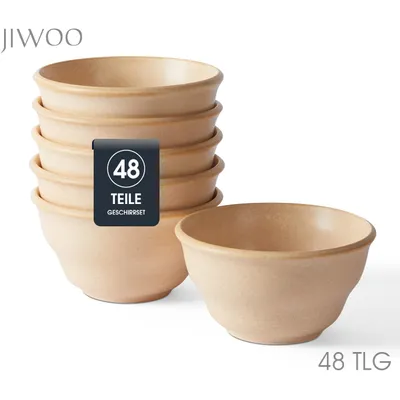 Produktbild von Schale set 48er Ø11,8cm Keramik Müslischale Dessertschalen Snackschale Schalen für 48 Personen Matt-Glasur Bowl Mikrowellen- und Spülmaschinengest