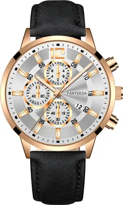 Produktbild von Nico Uhr – Sportlich elegante Herrenuhr in Schwarz/Roségold KP11694