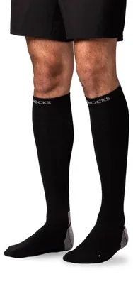 Produktbild von Snocks Kompression Socken - Verbesserte Performance - Kompressionsstrümpfe Damen Herren - Idealer Begleiter beim Laufen, Radfahren oder Flugreisen - Schwarz - 43-46